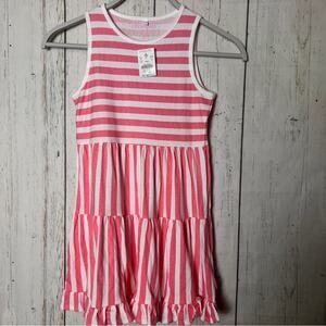 Crewcuts Girls Striped Sleeveless Crew Neck Dress Sz 7 NWT